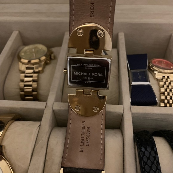 Michael Kors Gold and Leather Watch